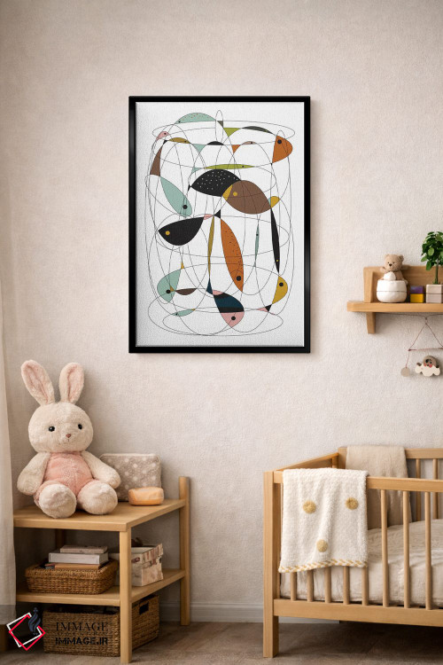 تابلو مینیمال "تور ماهی گیری" اثر فلت اول - D6B