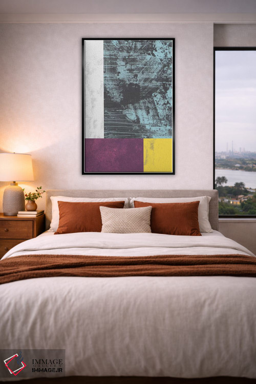 تابلو مینیمال "گرنج هندسی I" اثر فلت اول - D5B