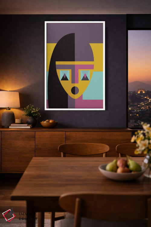 تابلو مدرن "مدل هندسی" اثر فلت اول - D4W