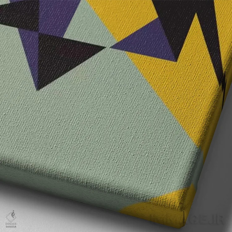 تابلو انتزاعی "سخت گیرانه" اثر فلت اول - نمای نزدیک بافت بوم