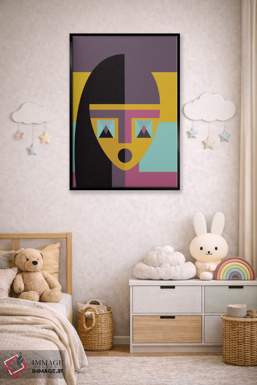 تابلو مدرن "مدل هندسی" اثر فلت اول - D6B