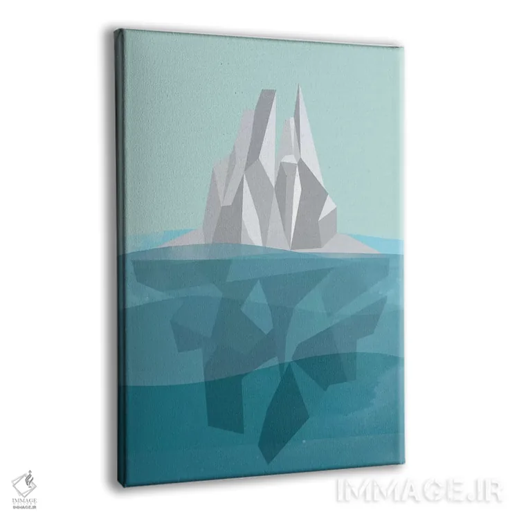 تابلو مدرن "کوه یخ" اثر فلت اول - نمای پرسپکتیو محصول