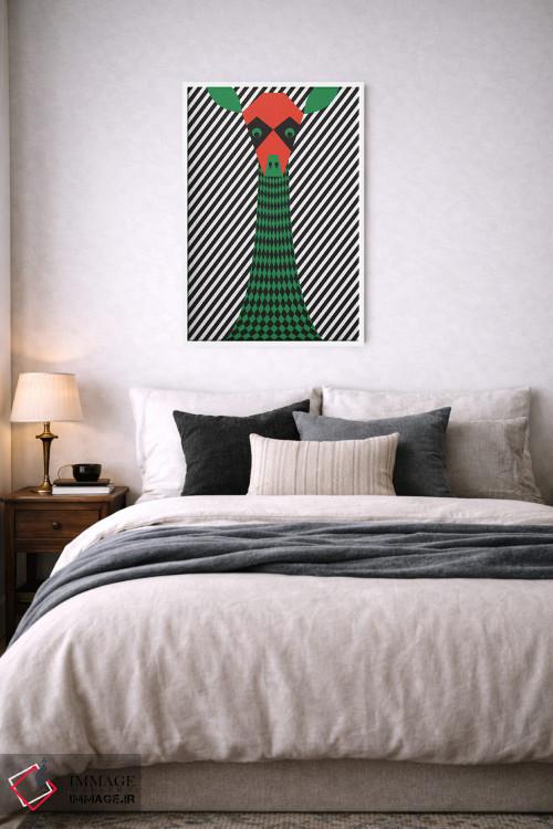 تابلو مدرن "زرافه" اثر فلت اول - D6W