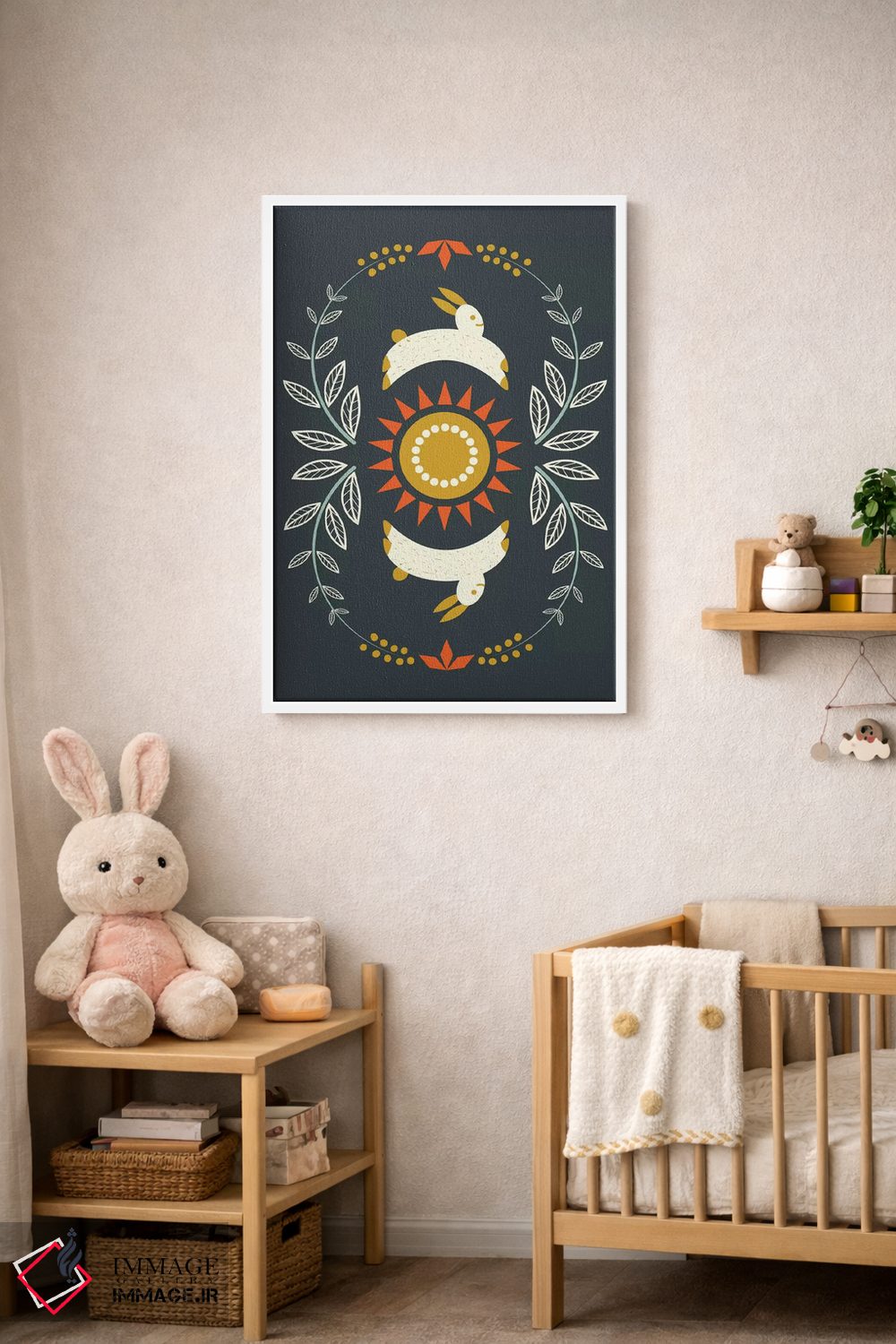 تابلو مدرن "خرگوش های شاد" اثر فلت اول - D4W