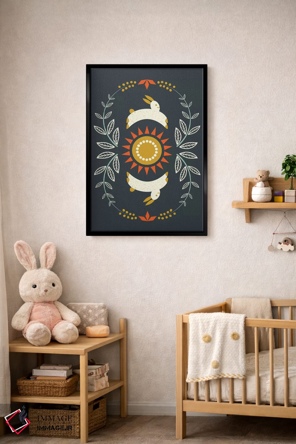 تابلو مدرن "خرگوش های شاد" اثر فلت اول - D5B