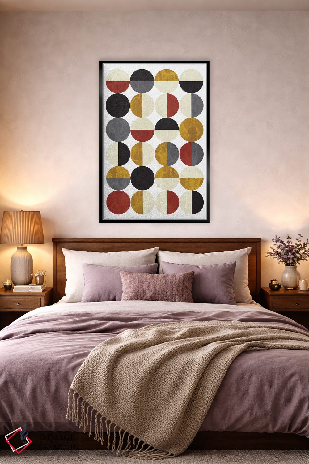 تابلو انتزاعی "نیم دایره ها" اثر فلت اول - D4B