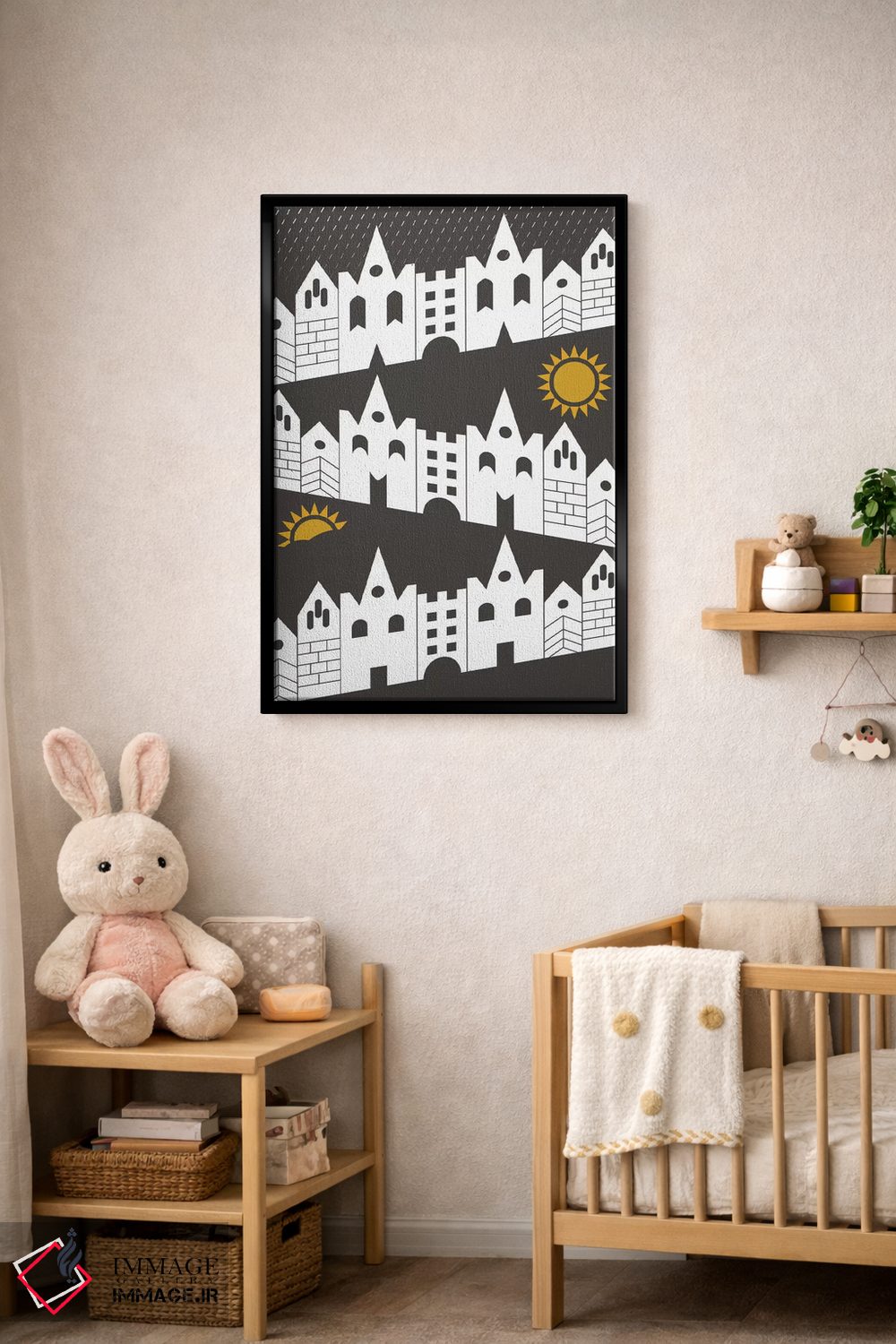 تابلو مدرن "خانه های شاد" اثر فلت اول - D4B