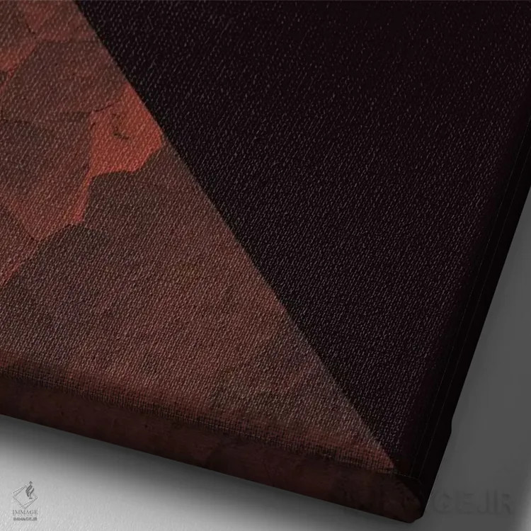 تابلو مینیمال "منظره" اثر فلت اول - نمای نزدیک بافت بوم