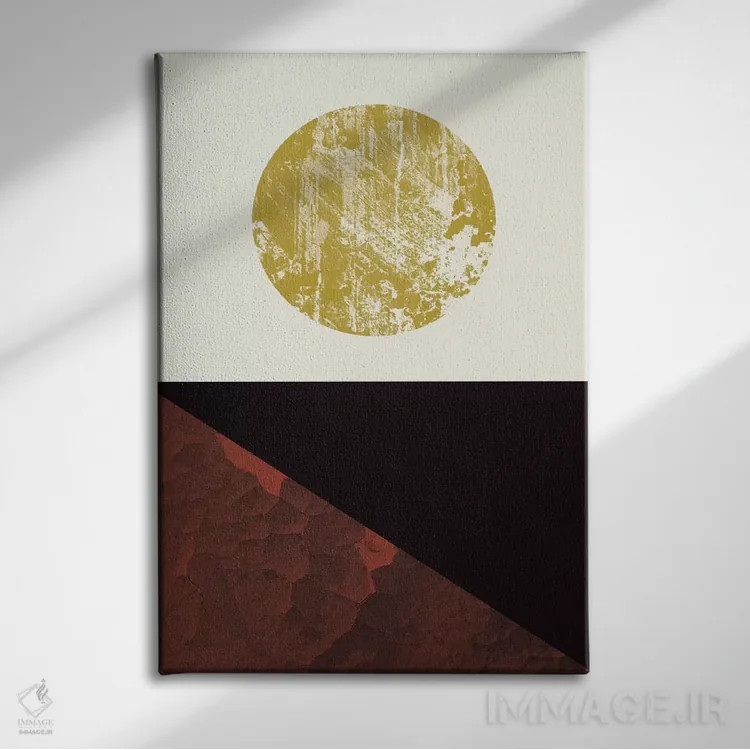 تابلو مینیمال "منظره" اثر فلت اول - نمای روبهرو روی دیوار