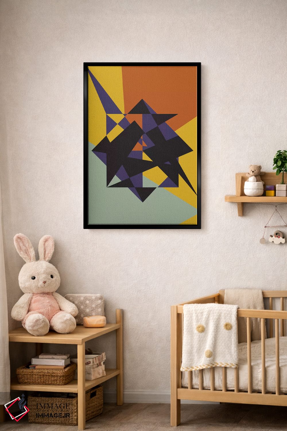 تابلو انتزاعی "سخت گیرانه" اثر فلت اول - D5B