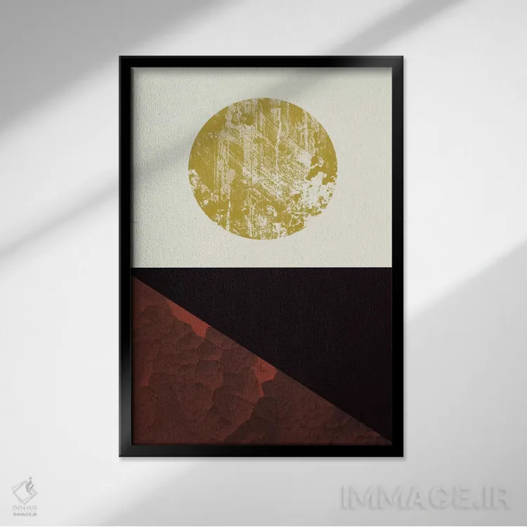 تابلو مینیمال "منظره" اثر فلت اول - نمای قابدار مشکی