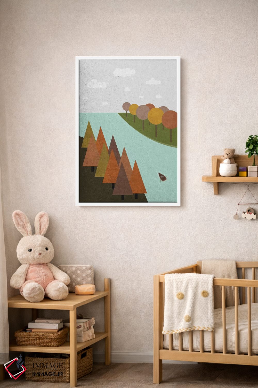 تابلو مدرن "پاییز" اثر فلت اول - D2W