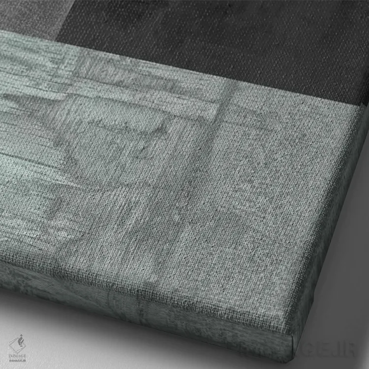 تابلو مینیمال "نور از انتهای تونل" اثر فلت اول - نمای نزدیک بافت بوم