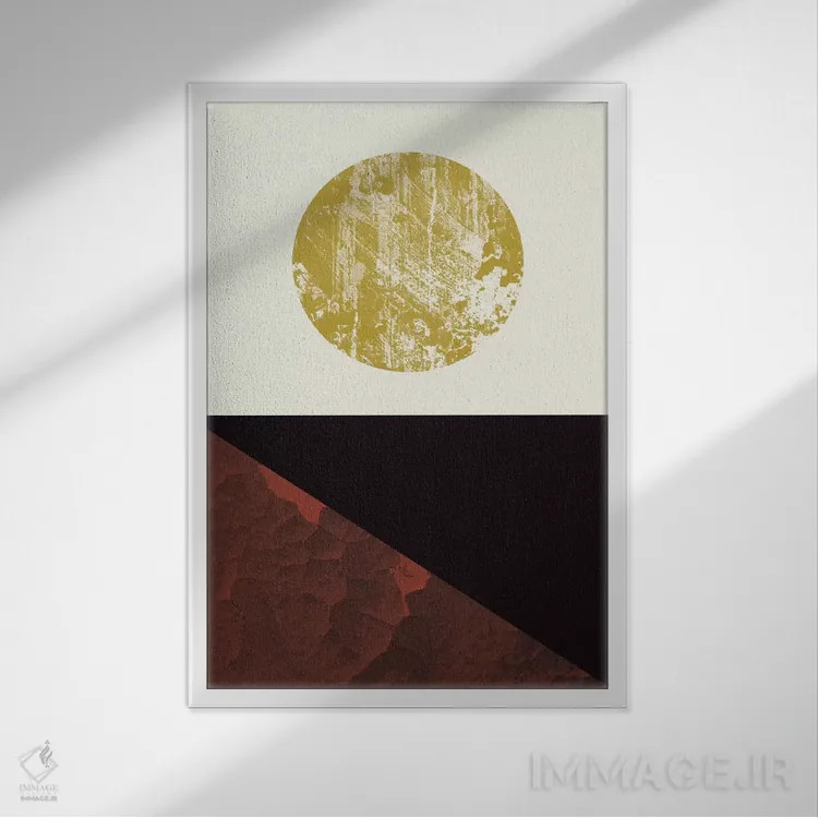 تابلو مینیمال "منظره" اثر فلت اول - نمای قابدار سفید