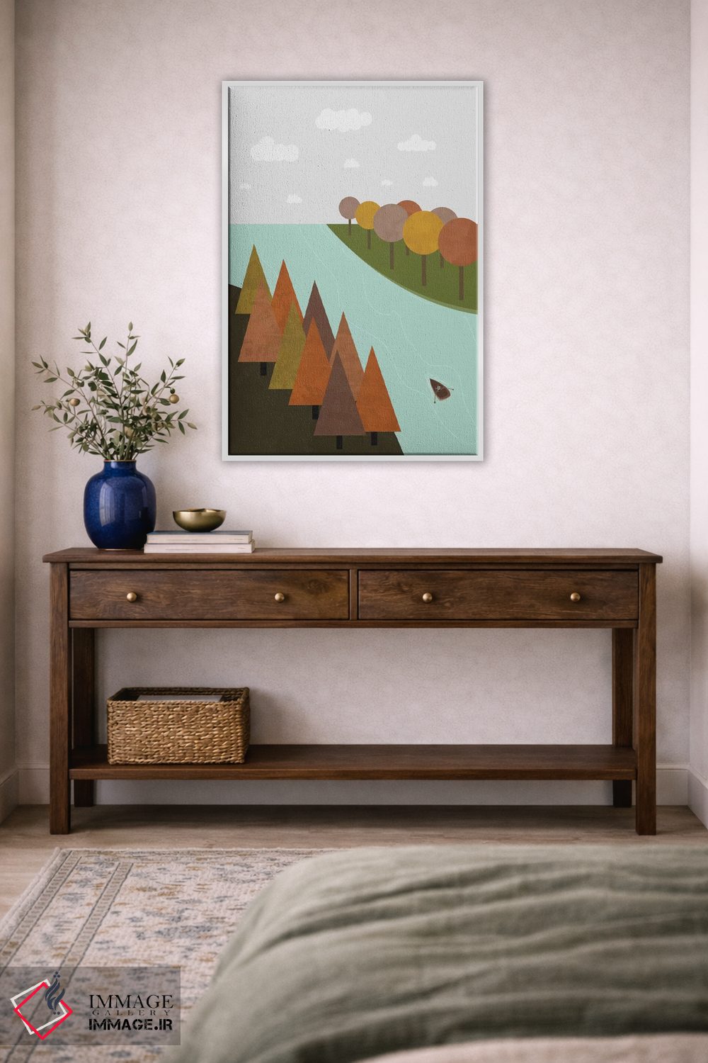 تابلو مدرن "پاییز" اثر فلت اول - D4W