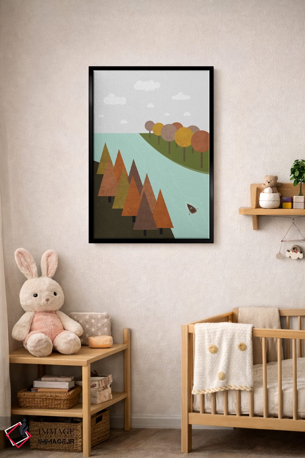 تابلو مدرن "پاییز" اثر فلت اول - D5B