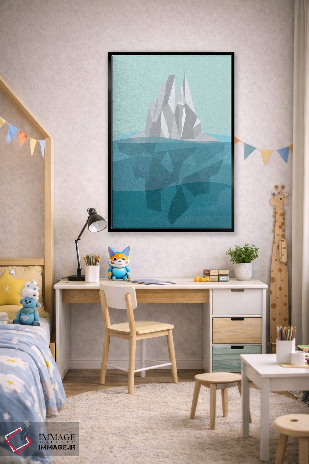 تابلو مدرن "کوه یخ" اثر فلت اول - D2B