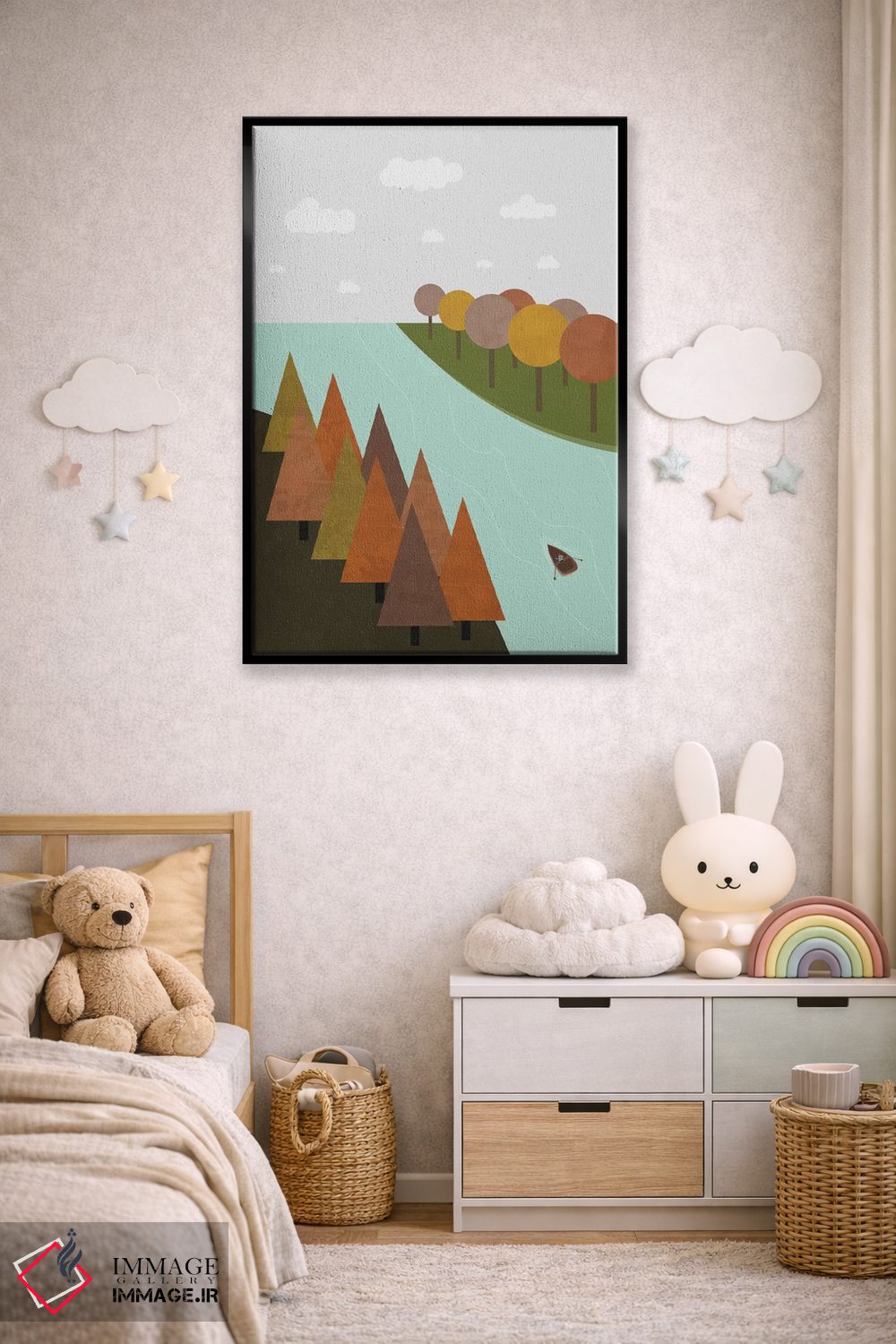 تابلو مدرن "پاییز" اثر فلت اول - D6B