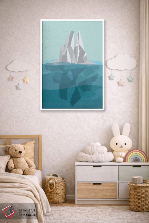 تابلو مدرن "کوه یخ" اثر فلت اول - D4W