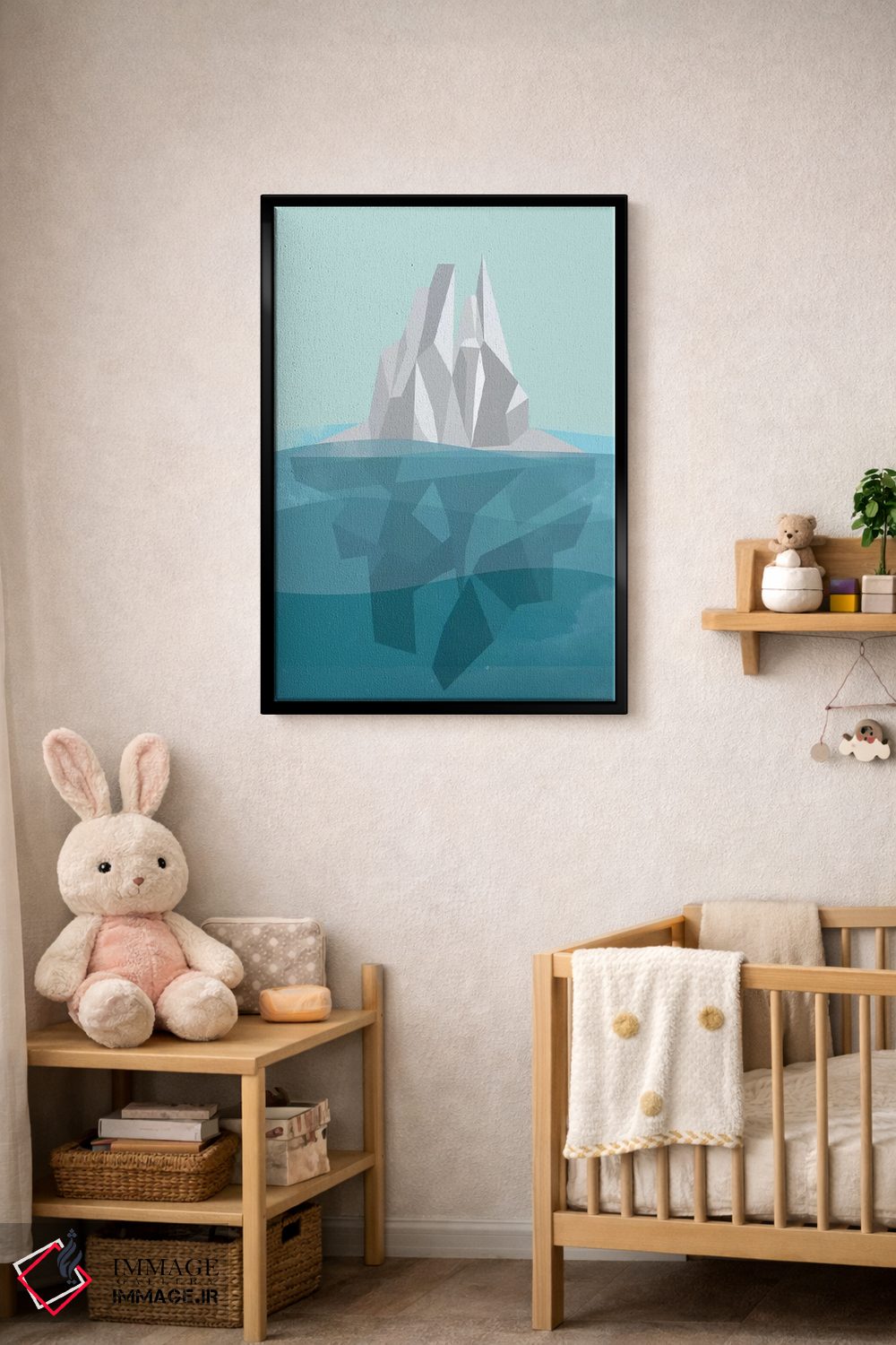 تابلو مدرن "کوه یخ" اثر فلت اول - D5B