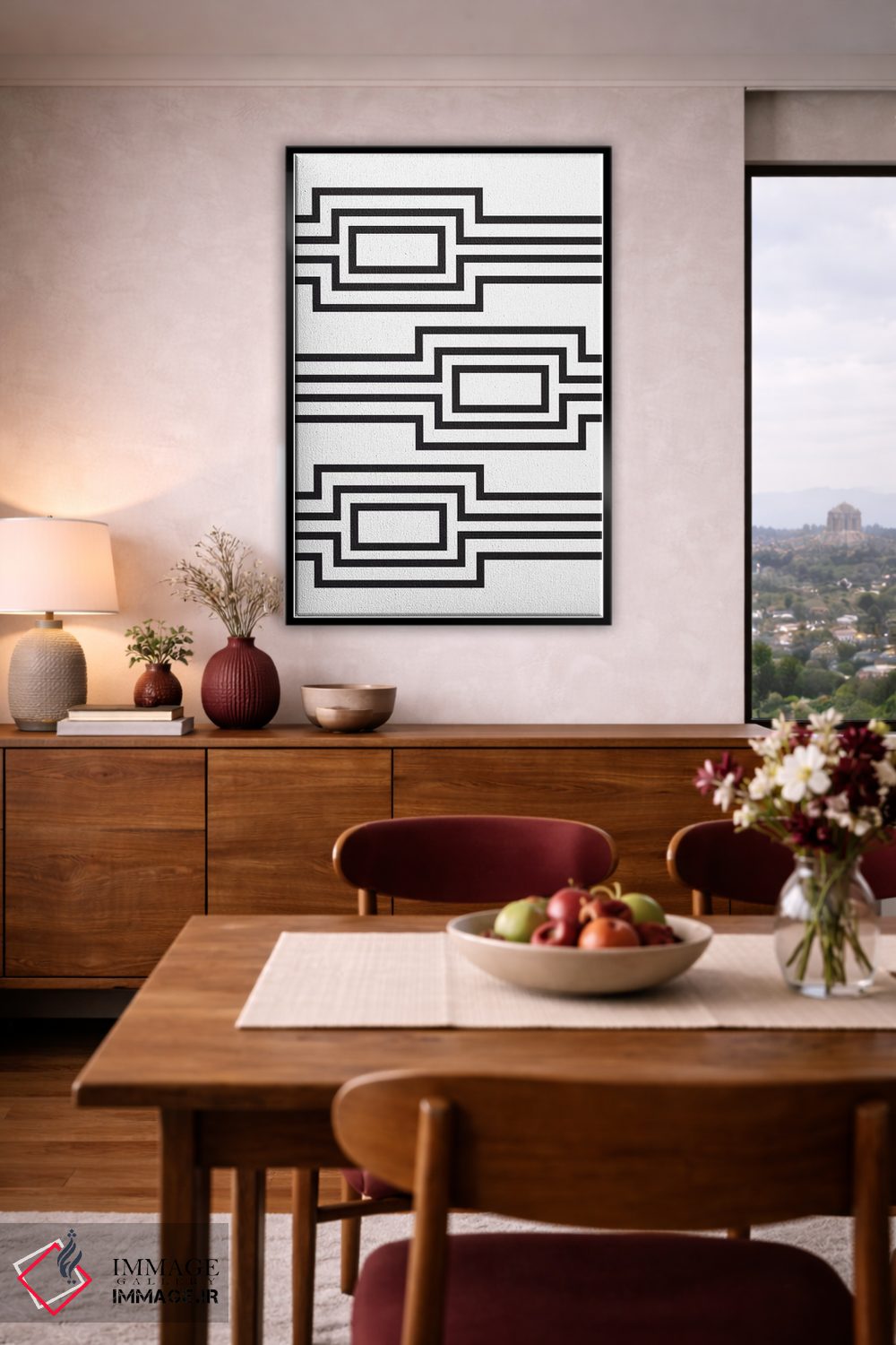 تابلو مینیمال "خطوط افقی" اثر فلت اول - D5B