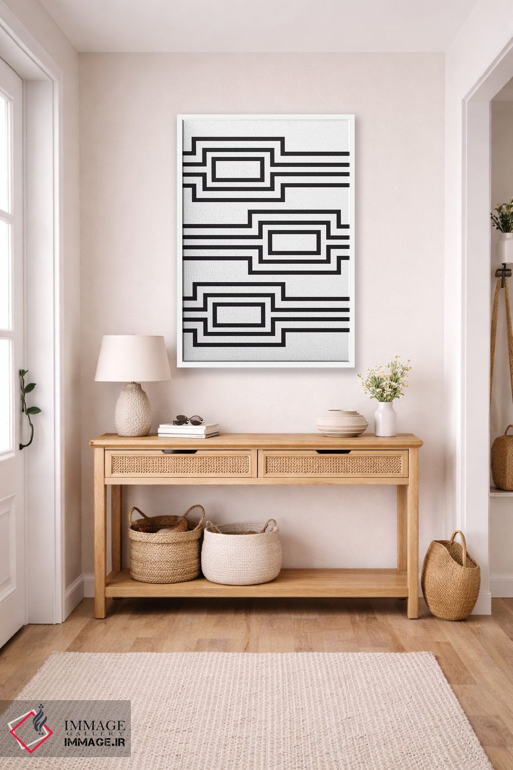 تابلو مینیمال "خطوط افقی" اثر فلت اول - D6W