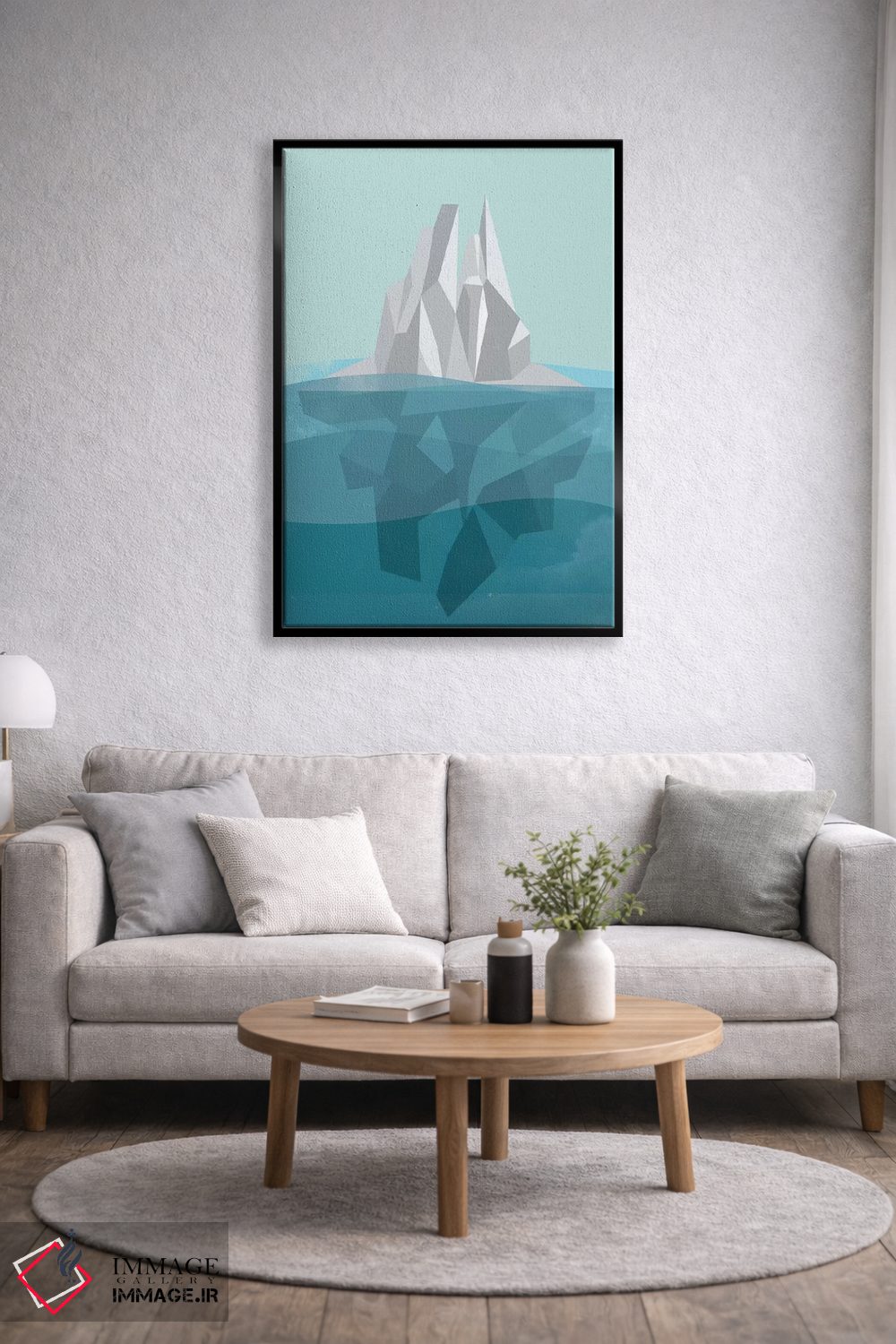 تابلو مدرن "کوه یخ" اثر فلت اول - D6B