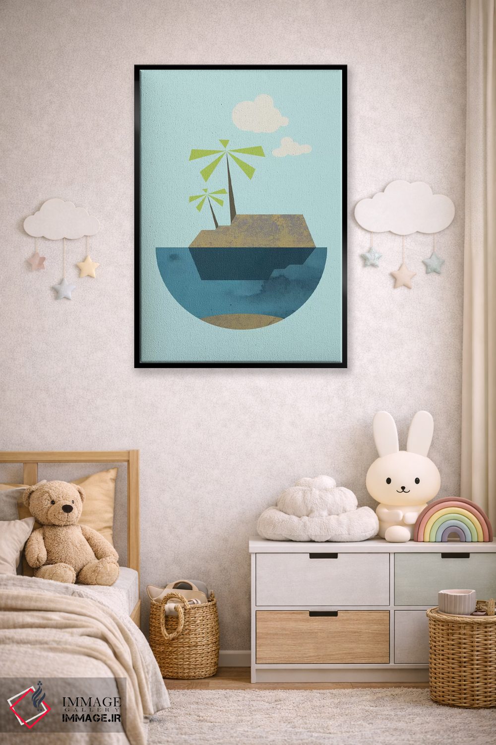 تابلو مینیمال "جزیره" اثر فلت اول - D5B