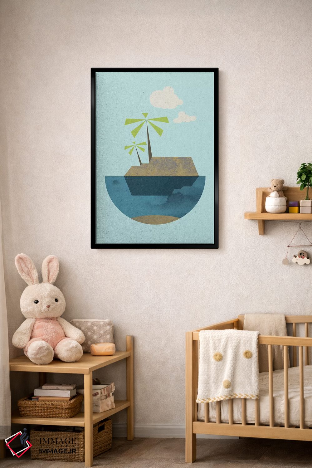 تابلو مینیمال "جزیره" اثر فلت اول - D4B