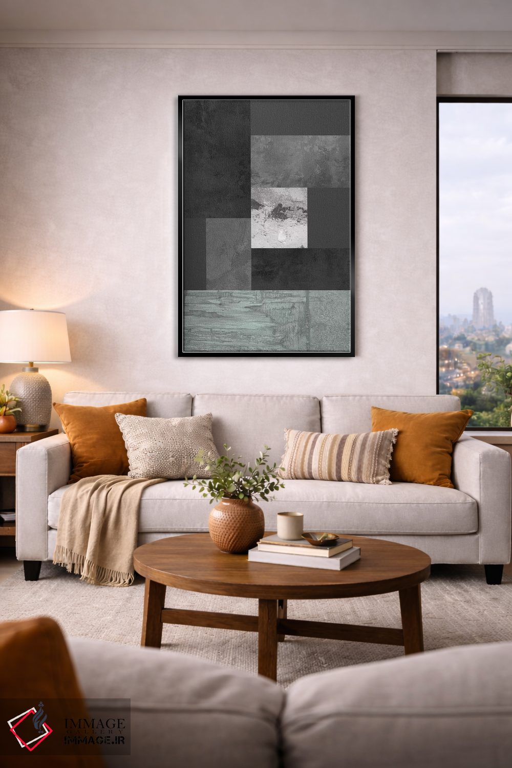 تابلو مینیمال "نور از انتهای تونل" اثر فلت اول - D2B