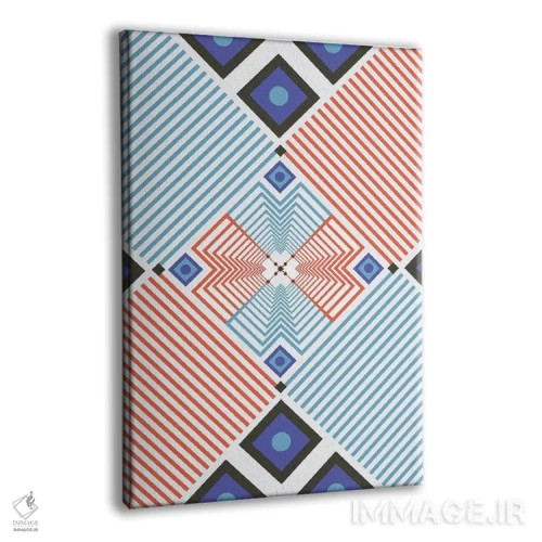 تابلو انتزاعی "چشمک زن و درخشان" اثر فلت اول - نمای پرسپکتیو محصول