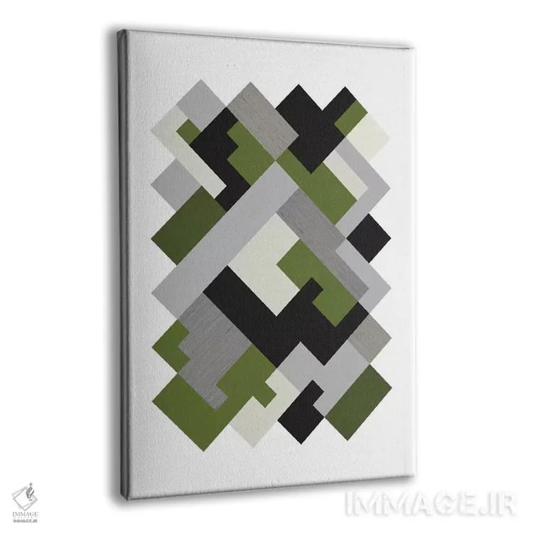 تابلو مینیمال "مستطیل ها اورگ" اثر فلت اول - نمای پرسپکتیو محصول
