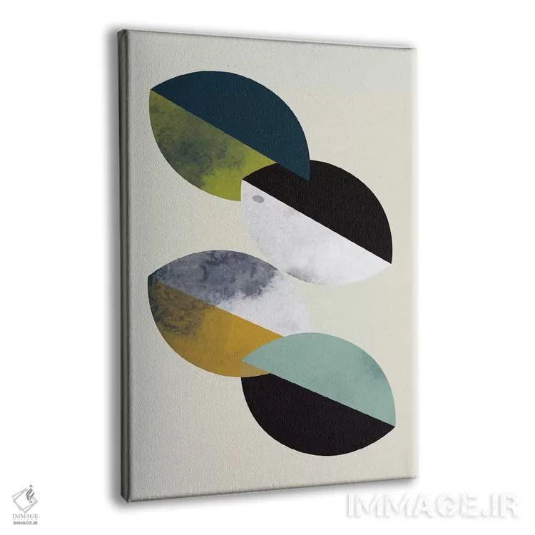 تابلو مینیمال "بشقاب ها" اثر فلت اول - نمای پرسپکتیو محصول