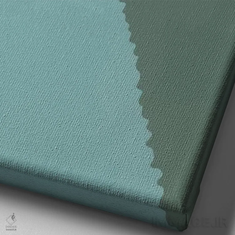 تابلو مدرن "قایقرانی در شب" اثر فلت اول - نمای نزدیک بافت بوم