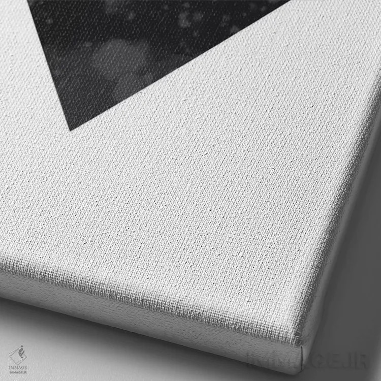 تابلو مینیمال "دریا و خورشید" اثر فلت اول - نمای نزدیک بافت بوم