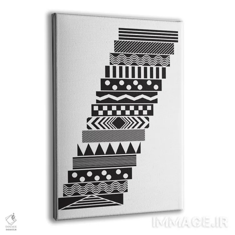 تابلو انتزاعی "پله ها" اثر فلت اول - نمای پرسپکتیو محصول