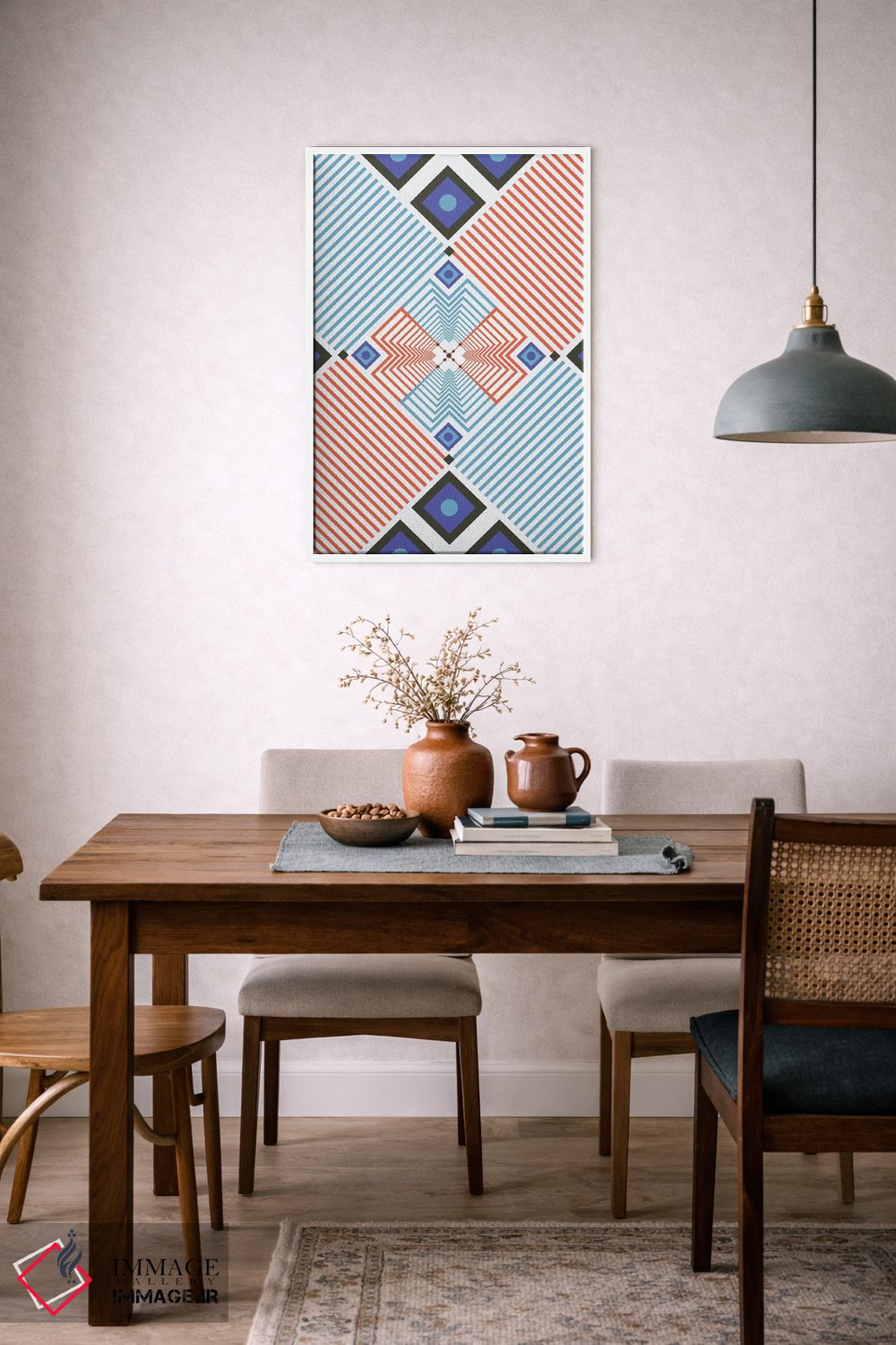 تابلو انتزاعی "چشمک زن و درخشان" اثر فلت اول - D6W