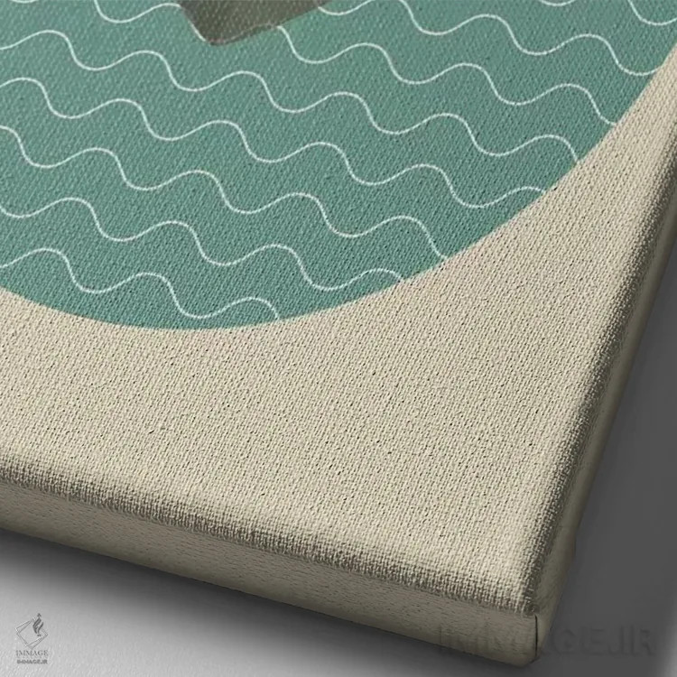 تابلو مینیمال "کشتی" اثر فلت اول - نمای نزدیک بافت بوم