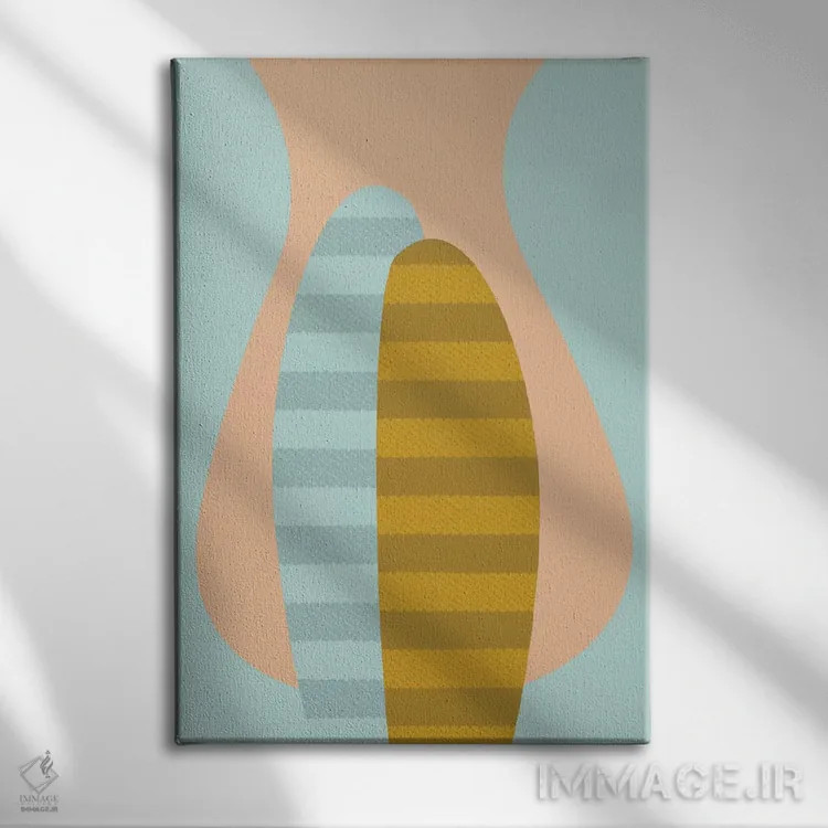 تابلو مینیمال "سایه نما" اثر فلت اول - نمای روبهرو روی دیوار