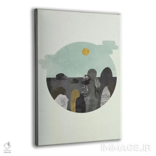 تابلو مینیمال "چیزی درباره آن سنگ ها" اثر فلت اول - نمای پرسپکتیو محصول