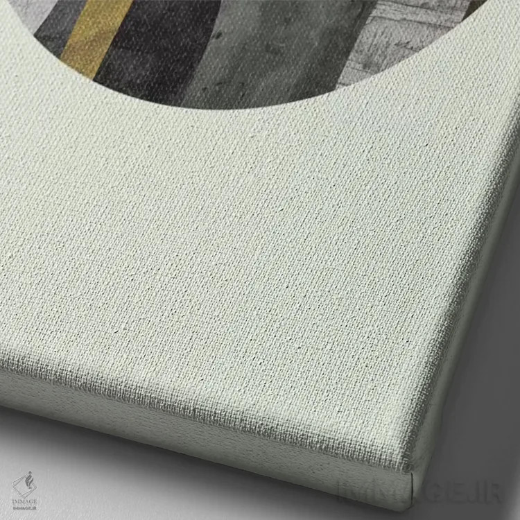 تابلو مینیمال "چیزی درباره آن سنگ ها" اثر فلت اول - نمای نزدیک بافت بوم