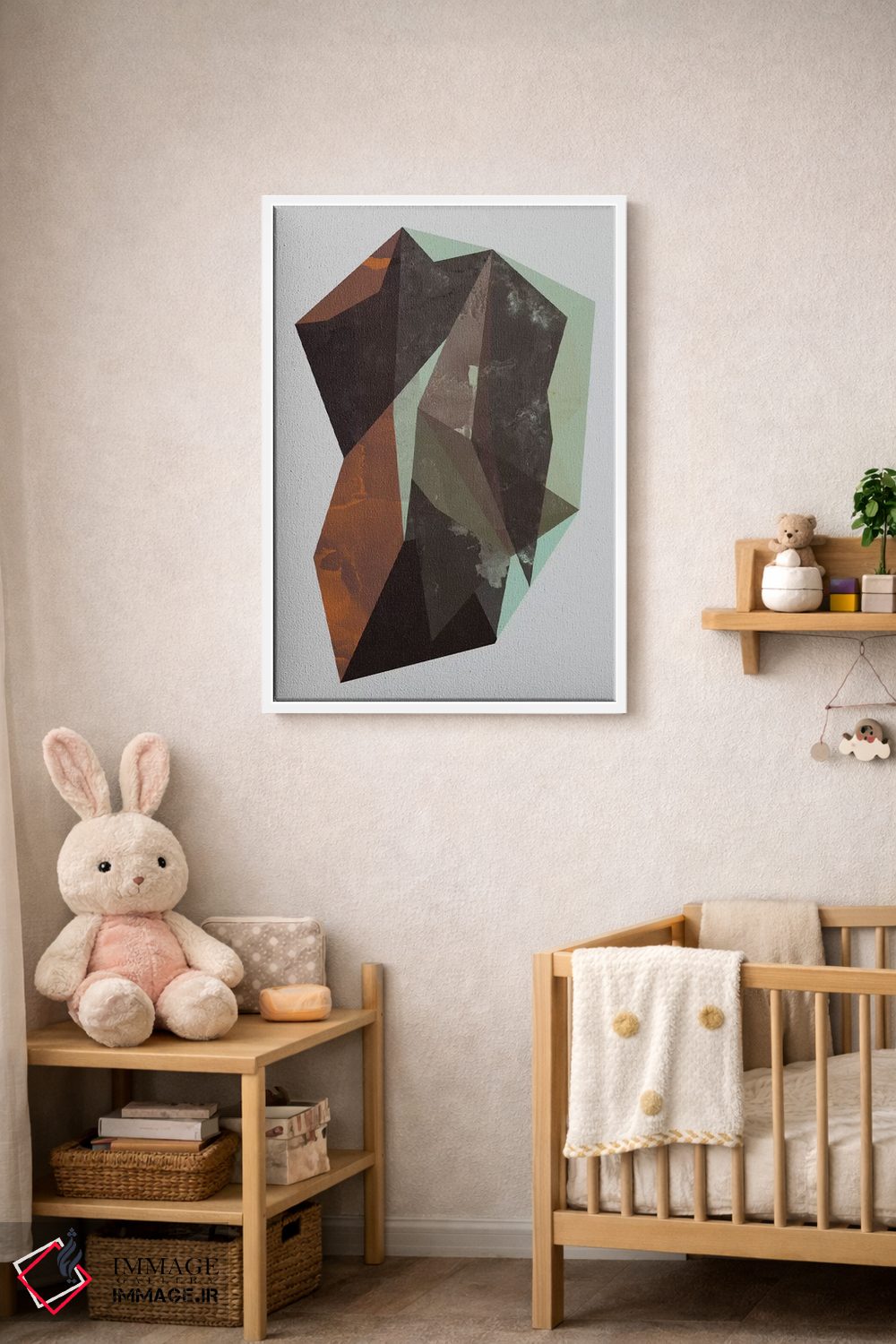 تابلو مینیمال "سنگ" اثر فلت اول - D2W