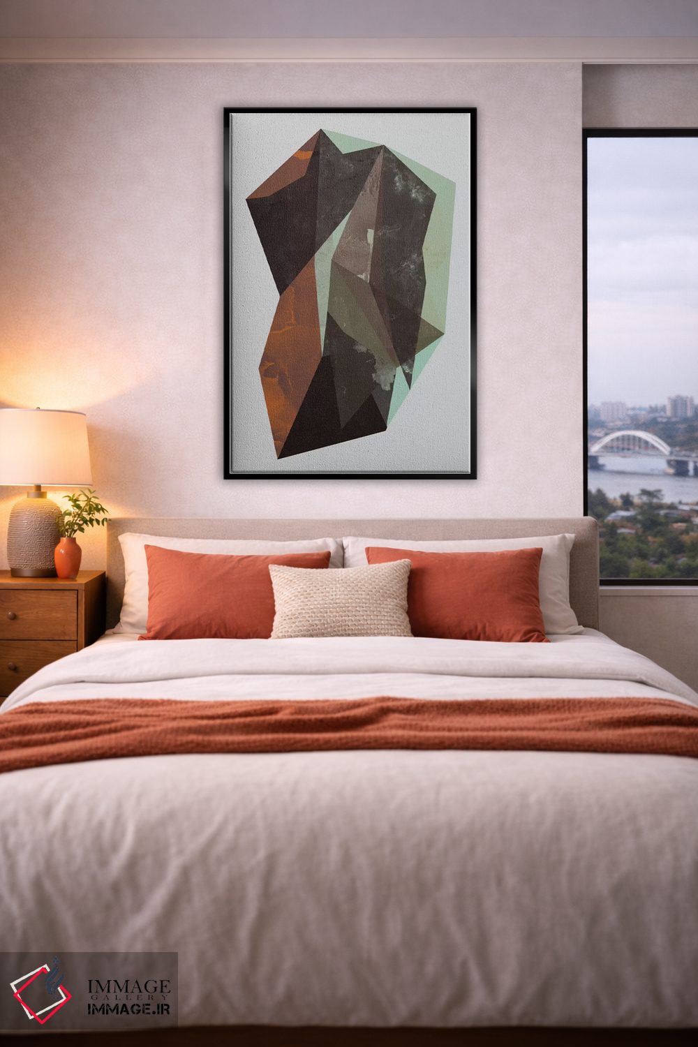 تابلو مینیمال "سنگ" اثر فلت اول - D6B