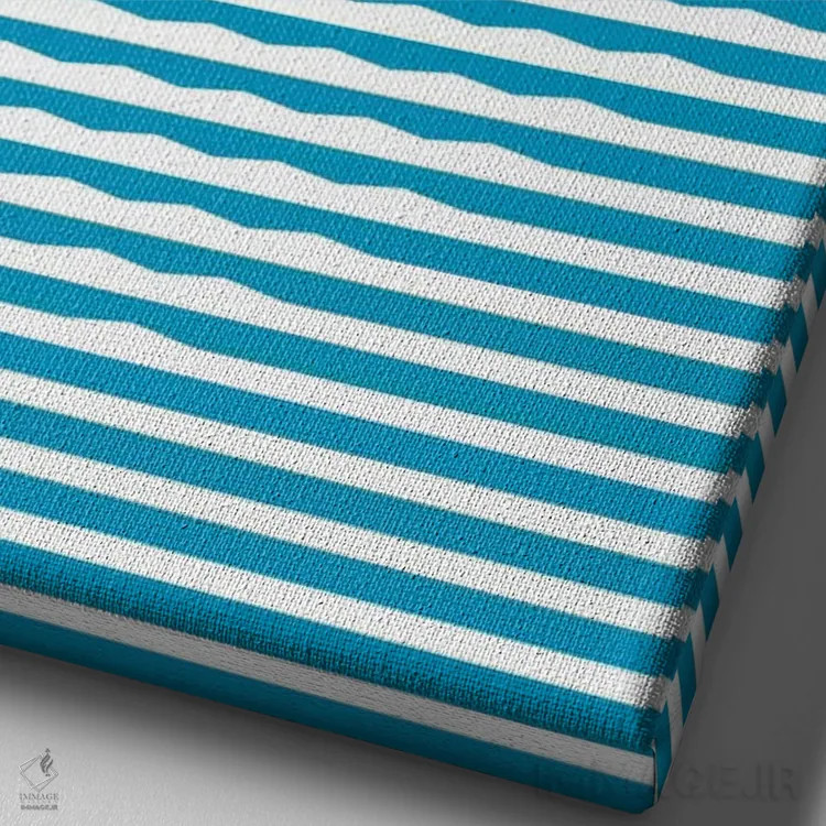 تابلو انتزاعی "طلوع خورشید" اثر فلت اول - نمای نزدیک بافت بوم