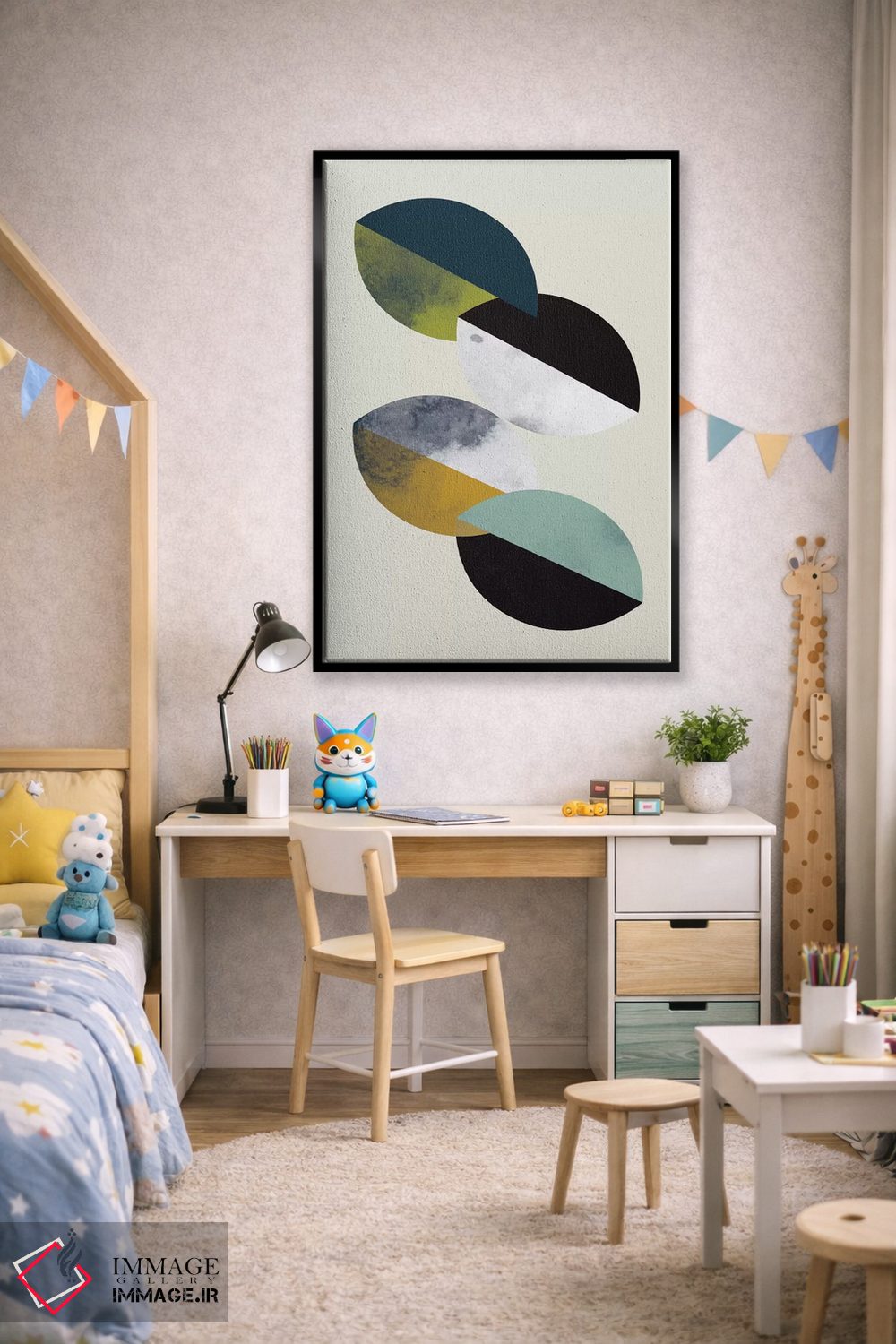 تابلو مینیمال "بشقاب ها" اثر فلت اول - D2B