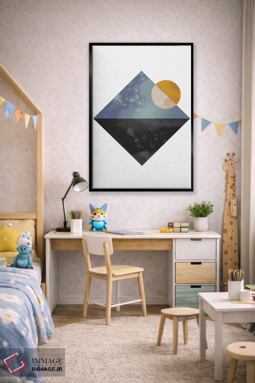 تابلو مینیمال "دریا و خورشید" اثر فلت اول - D2B