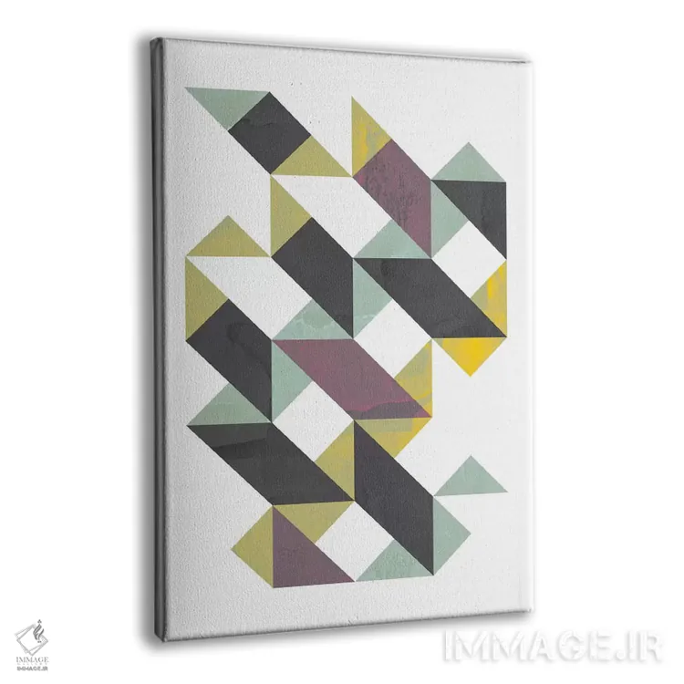 تابلو مینیمال "مثلث ها I" اثر فلت اول - نمای پرسپکتیو محصول