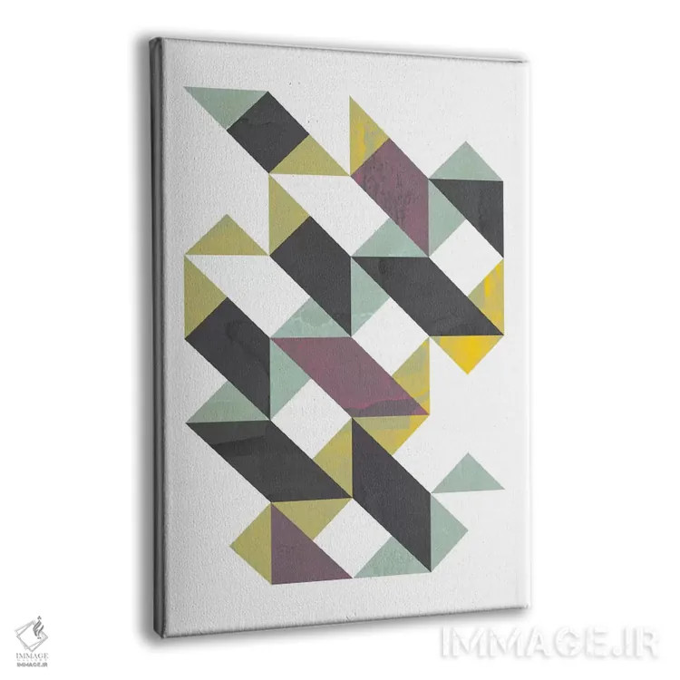 تابلو مینیمال "مثلث ها I" اثر فلت اول - نمای پرسپکتیو محصول