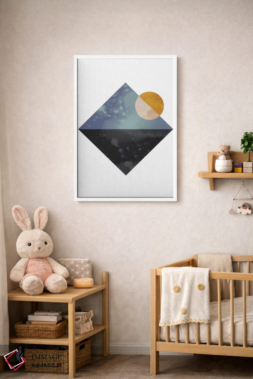 تابلو مینیمال "دریا و خورشید" اثر فلت اول - D3W