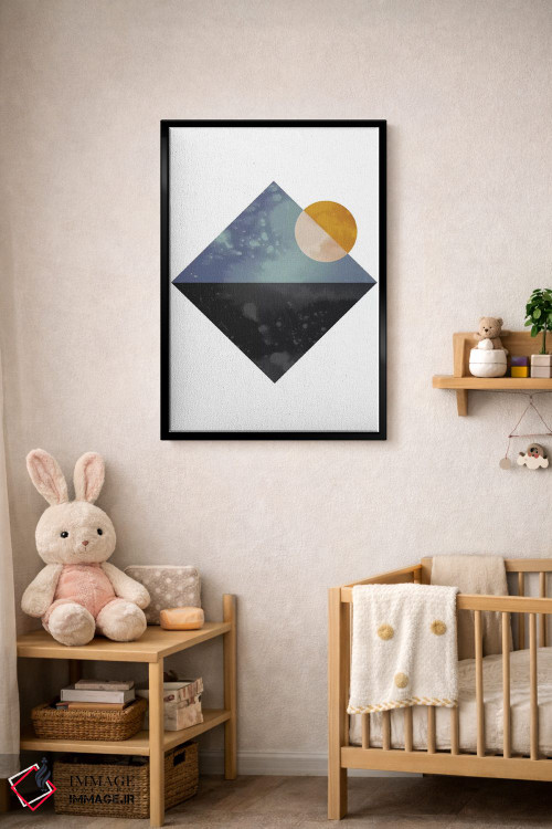 تابلو مینیمال "دریا و خورشید" اثر فلت اول - D4B